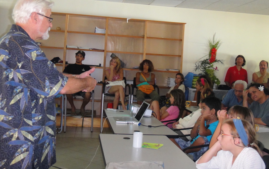 A conference in the library