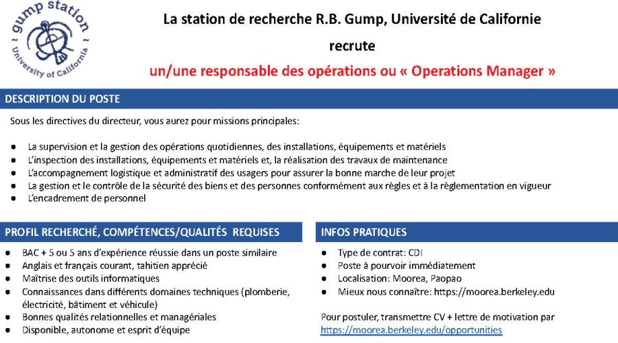 operations manager job description