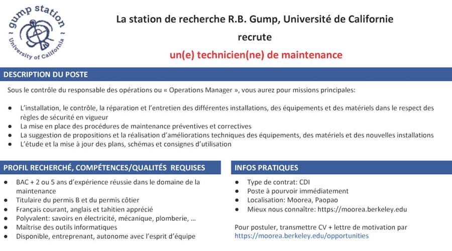 technicien de maintenance