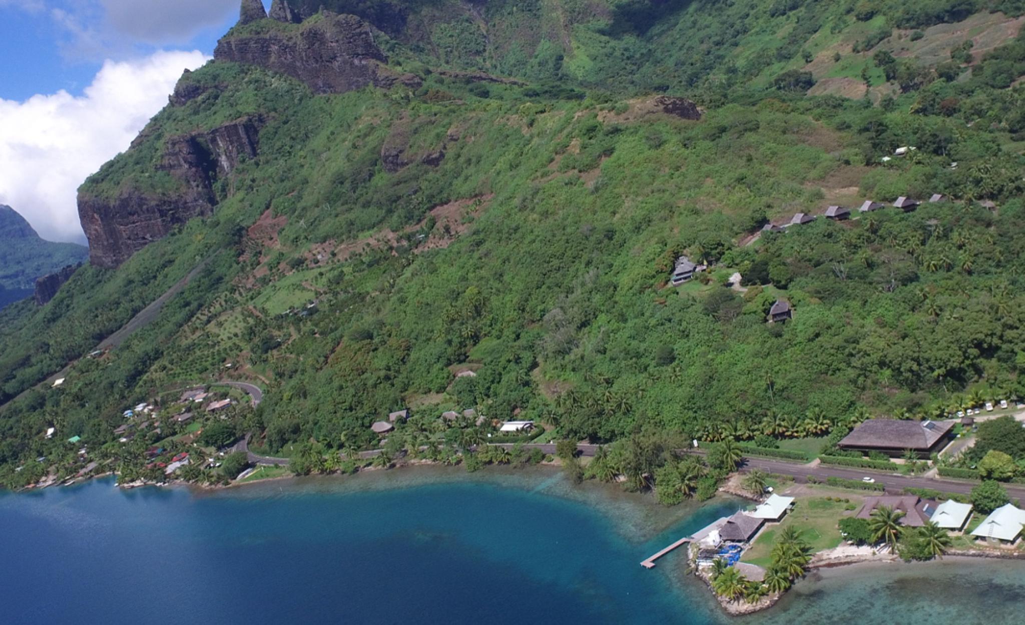 aerial view of Gump station